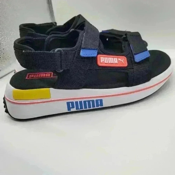 COPY - PUMA FUTURE RIDER SANDALS BLACK HOOK and LOOP SPORT US 4 WOMEN'S 5.5 - Picture 3 of 13